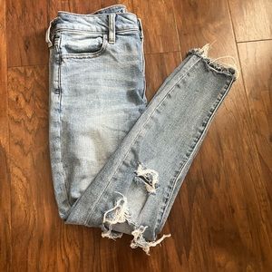 American Eagle Super Stretch Distressed Skinny Jeans